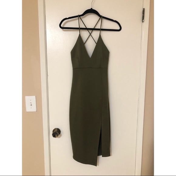 Windsor Dresses & Skirts - Olive Green Bodycon Midi Dress